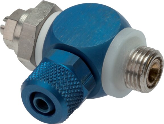 Exemplary representation: Throttle check valve with slotted screw and lock nut