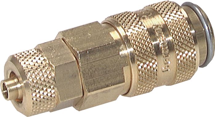 Exemplary representation: Coupling socket with union nut, brass