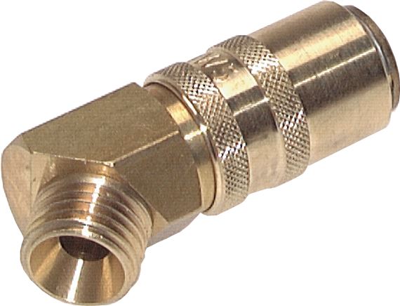 Exemplary representation: Coupling socket, male thread 45°, brass