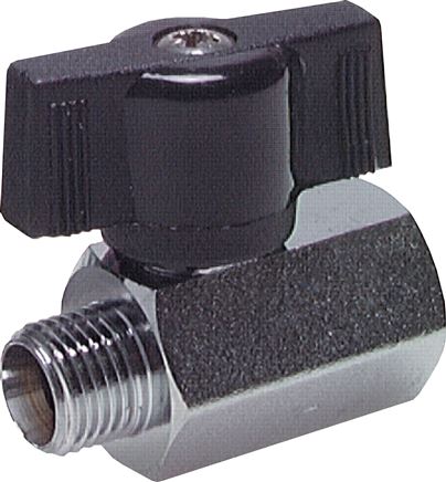 Exemplary representation: Mini ball valve with female / male thread