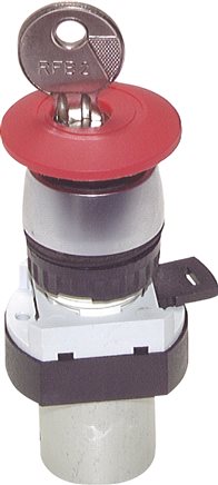 Exemplary representation: 3/2-way emergency stop button valve